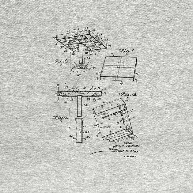 Baseball Base Vintage Patent Hand Drawing by TheYoungDesigns